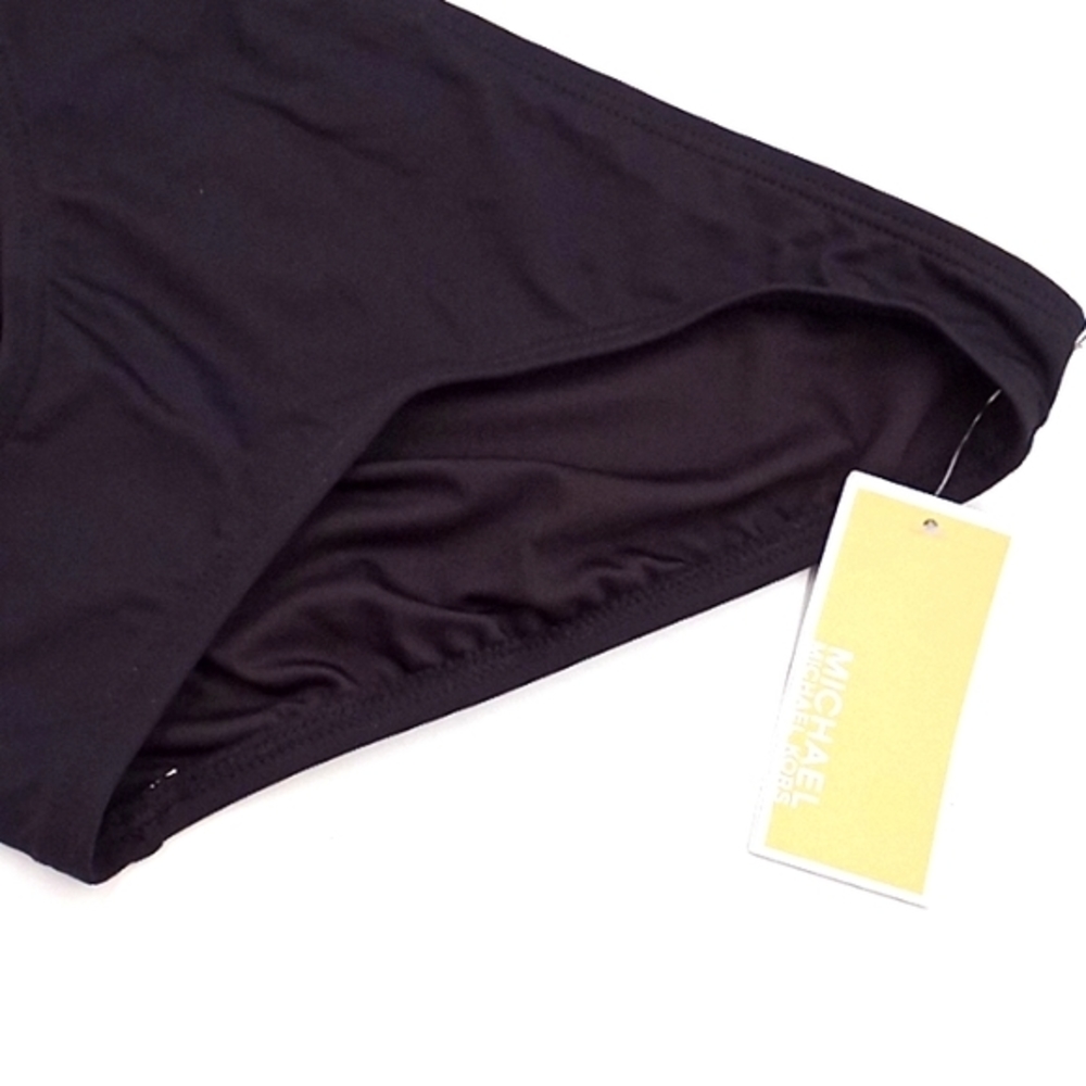 Michael Kors‎ Logo Ring Blouson Underwire Tankini Set Zebra Black S - Picture 8 of 16